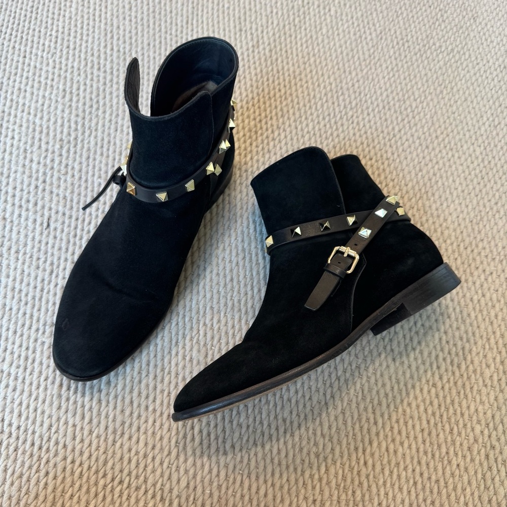 Valentino Black Ankle Boots